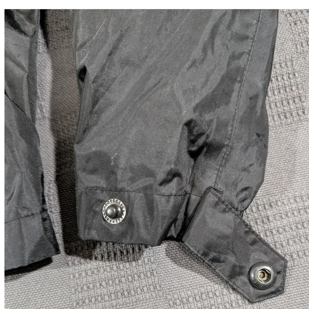 Joe Rocket Black Nylon Motorcycle Jacket Liner Dual Zip Snap Cuff Mens Lg